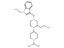 2-[4-[(1-ethyl-1H-indol-3-yl)methyl]-1-(1-isopropyl-4-piperidinyl)-2-piperazinyl]ethanol