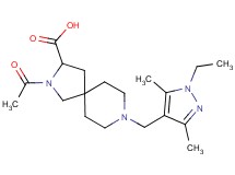 2-acetyl-8-[(1-ethyl-3,5-dimethyl-1H-pyrazol-4-yl)methyl]-2,8-diazaspiro[4.5]decane-3-carboxylic acid