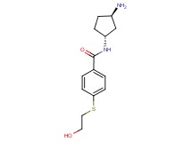 N-[(1R*,3R*)-3-aminocyclopentyl]-4-[(2-hydroxyethyl)thio]benzamide