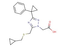 [5-{[(cyclopropylmethyl)thio]methyl}-3-(1-phenylcyclopropyl)-1H-1,2,4-triazol-1-yl]acetic acid