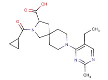 2-(cyclopropylcarbonyl)-8-(5-ethyl-2-methyl-4-pyrimidinyl)-2,8-diazaspiro[4.5]decane-3-carboxylic acid