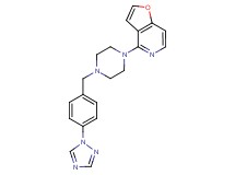 4-{4-[4-(1H-1,2,4-triazol-1-yl)benzyl]piperazin-1-yl}furo[3,2-c]pyridine