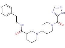 N-(2-phenylethyl)-1'-(1H-1,2,4-triazol-5-ylcarbonyl)-1,4'-bipiperidine-3-carboxamide