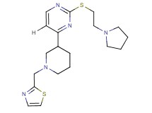 2-{[2-(1-pyrrolidinyl)ethyl]thio}-4-[1-(1,3-thiazol-2-ylmethyl)-3-piperidinyl]pyrimidine