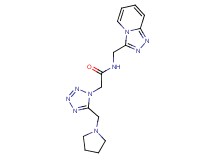 2-[5-(pyrrolidin-1-ylmethyl)-1H-tetrazol-1-yl]-N-([1,2,4]triazolo[4,3-a]pyridin-3-ylmethyl)acetamide