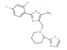 1-{[2-(2,4-difluorophenyl)-5-methyl-1,3-oxazol-4-yl]methyl}-2-(1,3-thiazol-2-yl)piperidine