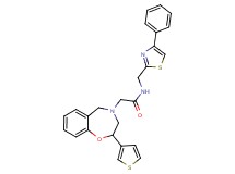N-[(4-phenyl-1,3-thiazol-2-yl)methyl]-2-[2-(3-thienyl)-2,3-dihydro-1,4-benzoxazepin-4(5H)-yl]acetamide