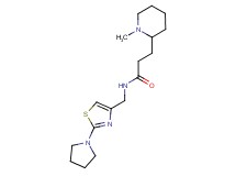 3-(1-methyl-2-piperidinyl)-N-{[2-(1-pyrrolidinyl)-1,3-thiazol-4-yl]methyl}propanamide