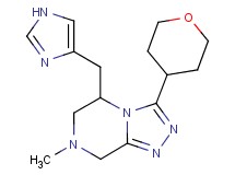 5-(1H-imidazol-4-ylmethyl)-7-methyl-3-(tetrahydro-2H-pyran-4-yl)-5,6,7,8-tetrahydro[1,2,4]triazolo[4,3-a]pyrazine
