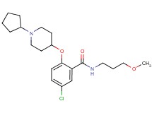 5-chloro-2-[(1-cyclopentyl-4-piperidinyl)oxy]-N-(3-methoxypropyl)benzamide
