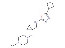 5-cyclobutyl-N-({1-[(4-methylpiperazin-1-yl)methyl]cyclopropyl}methyl)-1,3,4-oxadiazol-2-amine