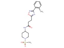 3-[3-(2-methylphenyl)-1,2,4-oxadiazol-5-yl]-N-[1-(methylsulfonyl)piperidin-4-yl]propanamide