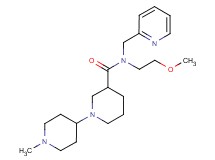 N-(2-methoxyethyl)-1'-methyl-N-(pyridin-2-ylmethyl)-1,4'-bipiperidine-3-carboxamide