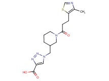 1-({1-[3-(4-methyl-1,3-thiazol-5-yl)propanoyl]-3-piperidinyl}methyl)-1H-1,2,3-triazole-4-carboxylic acid