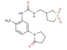 N-[(1,1-dioxidotetrahydro-3-thienyl)methyl]-N'-[2-methyl-5-(2-oxopyrrolidin-1-yl)phenyl]urea