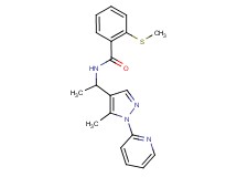 N-{1-[5-methyl-1-(2-pyridinyl)-1H-pyrazol-4-yl]ethyl}-2-(methylthio)benzamide