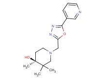 (4S*)-3,3,4-trimethyl-1-[(5-pyridin-3-yl-1,3,4-oxadiazol-2-yl)methyl]piperidin-4-ol