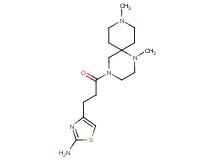 4-[3-(1,9-dimethyl-1,4,9-triazaspiro[5.5]undec-4-yl)-3-oxopropyl]-1,3-thiazol-2-amine