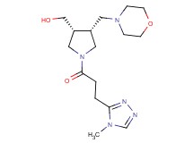 [(3R*,4R*)-1-[3-(4-methyl-4H-1,2,4-triazol-3-yl)propanoyl]-4-(4-morpholinylmethyl)-3-pyrrolidinyl]methanol