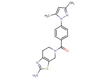 5-[4-(3,5-dimethyl-1H-pyrazol-1-yl)benzoyl]-4,5,6,7-tetrahydro[1,3]thiazolo[5,4-c]pyridin-2-amine