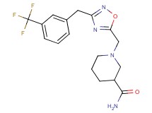1-({3-[3-(trifluoromethyl)benzyl]-1,2,4-oxadiazol-5-yl}methyl)-3-piperidinecarboxamide