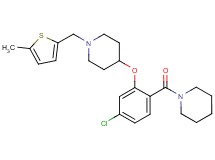 4-[5-chloro-2-(1-piperidinylcarbonyl)phenoxy]-1-[(5-methyl-2-thienyl)methyl]piperidine