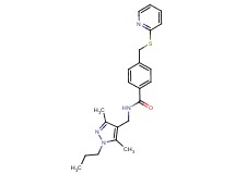 N-[(3,5-dimethyl-1-propyl-1H-pyrazol-4-yl)methyl]-4-[(pyridin-2-ylthio)methyl]benzamide