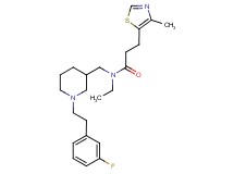 N-ethyl-N-({1-[2-(3-fluorophenyl)ethyl]-3-piperidinyl}methyl)-3-(4-methyl-1,3-thiazol-5-yl)propanamide