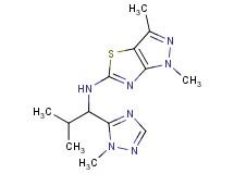 1,3-dimethyl-N-[2-methyl-1-(1-methyl-1H-1,2,4-triazol-5-yl)propyl]-1H-pyrazolo[3,4-d][1,3]thiazol-5-amine