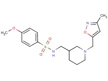 4-methoxy-N-({1-[(3-methylisoxazol-5-yl)methyl]piperidin-3-yl}methyl)benzenesulfonamide