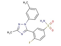 4-fluoro-3-[3-methyl-1-(3-methylphenyl)-1H-1,2,4-triazol-5-yl]benzenesulfonamide