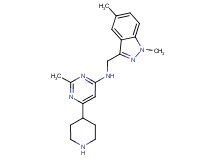 N-[(1,5-dimethyl-1H-indazol-3-yl)methyl]-2-methyl-6-piperidin-4-ylpyrimidin-4-amine