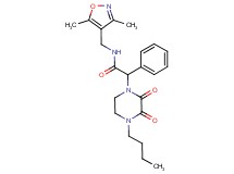 2-(4-butyl-2,3-dioxopiperazin-1-yl)-N-[(3,5-dimethylisoxazol-4-yl)methyl]-2-phenylacetamide