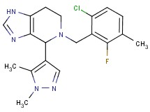 5-(6-chloro-2-fluoro-3-methylbenzyl)-4-(1,5-dimethyl-1H-pyrazol-4-yl)-4,5,6,7-tetrahydro-1H-imidazo[4,5-c]pyridine