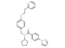 N-cyclopentyl-4-(1H-pyrazol-1-yl)-N-{4-[2-(2-pyridinyl)ethoxy]benzyl}benzamide