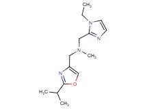 1-(1-ethyl-1H-imidazol-2-yl)-N-[(2-isopropyl-1,3-oxazol-4-yl)methyl]-N-methylmethanamine