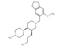3-[(3R*,4S*)-1-[(6-methoxy-2,3-dihydro-1H-inden-5-yl)methyl]-4-(4-methylpiperazin-1-yl)piperidin-3-yl]propan-1-ol