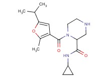 N-cyclopropyl-1-(5-isopropyl-2-methyl-3-furoyl)-2-piperazinecarboxamide