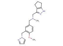 1-[4-methoxy-3-(1H-pyrazol-1-ylmethyl)phenyl]-N-methyl-N-(1,4,5,6-tetrahydrocyclopenta[c]pyrazol-3-ylmethyl)methanamine