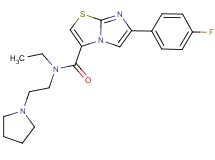 N-ethyl-6-(4-fluorophenyl)-N-[2-(1-pyrrolidinyl)ethyl]imidazo[2,1-b][1,3]thiazole-3-carboxamide
