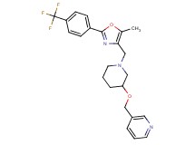 3-({[1-({5-methyl-2-[4-(trifluoromethyl)phenyl]-1,3-oxazol-4-yl}methyl)-3-piperidinyl]oxy}methyl)pyridine