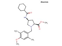 methyl (4S)-4-[(cyclohexylcarbonyl)amino]-1-(4-methoxy-2,5-dimethylbenzyl)-L-prolinate