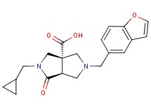 (3aS*,6aS*)-5-(1-benzofuran-5-ylmethyl)-2-(cyclopropylmethyl)-1-oxohexahydropyrrolo[3,4-c]pyrrole-3a(1H)-carboxylic acid