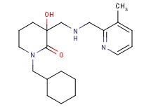 1-(cyclohexylmethyl)-3-hydroxy-3-({[(3-methyl-2-pyridinyl)methyl]amino}methyl)-2-piperidinone