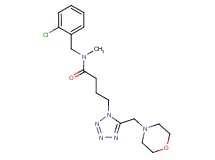 N-(2-chlorobenzyl)-N-methyl-4-[5-(4-morpholinylmethyl)-1H-tetrazol-1-yl]butanamide