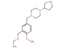 1-[3-(ethoxymethyl)-4-methoxybenzyl]-4-pyrrolidin-3-ylpiperazine
