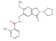 N-[(6-cyclopentyl-2-methoxy-5-oxo-6,7-dihydro-5H-pyrrolo[3,4-b]pyridin-3-yl)methyl]-4-methylpyrimidine-5-carboxamide
