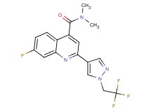 7-fluoro-N,N-dimethyl-2-[1-(2,2,2-trifluoroethyl)-1H-pyrazol-4-yl]-4-quinolinecarboxamide