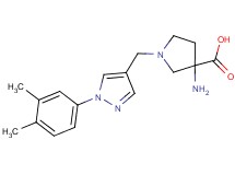 3-amino-1-{[1-(3,4-dimethylphenyl)-1H-pyrazol-4-yl]methyl}pyrrolidine-3-carboxylic acid