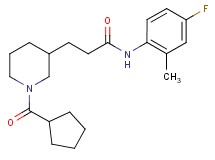 3-[1-(cyclopentylcarbonyl)-3-piperidinyl]-N-(4-fluoro-2-methylphenyl)propanamide